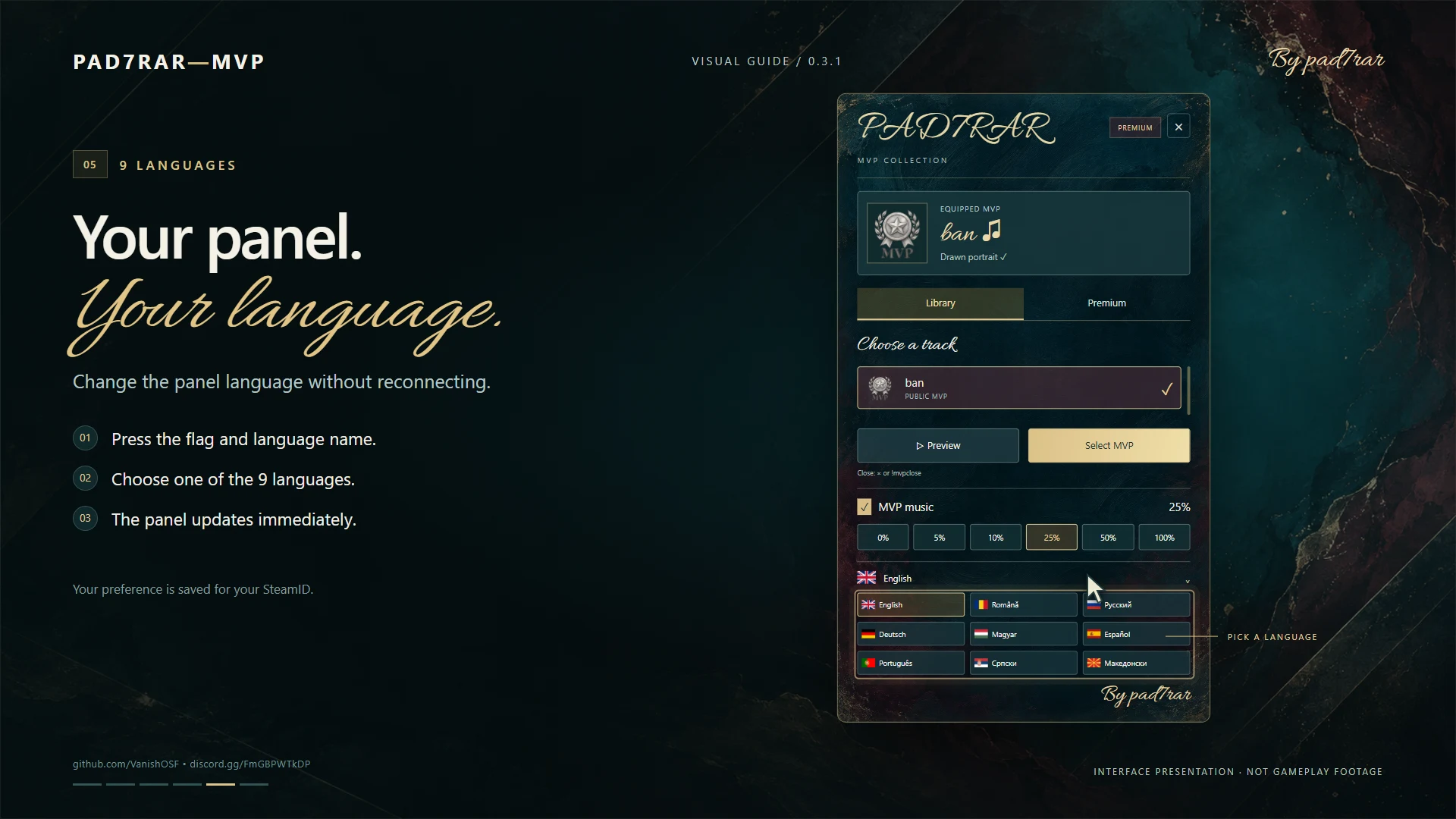 Nine languages